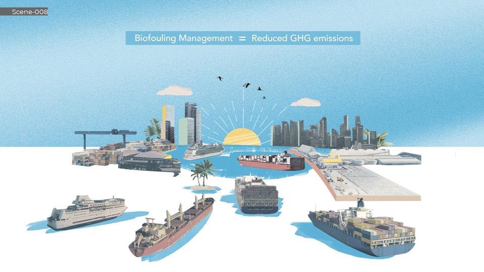 Ship’s biofouling management reduces GHG emissions